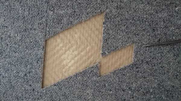Carpet patch repair before