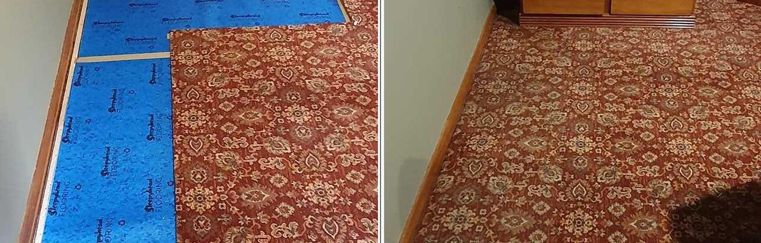 Axminster repair: before and after