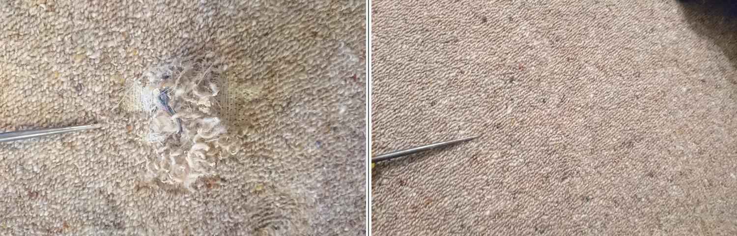 Chair leg damage: before and after