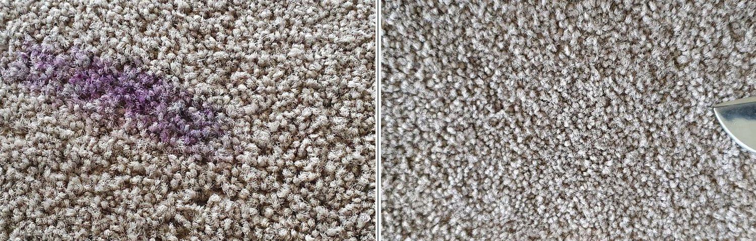 Shampoo dye stain: before and after