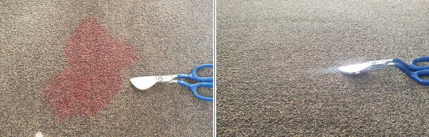 Carpet repair 2: before and after
